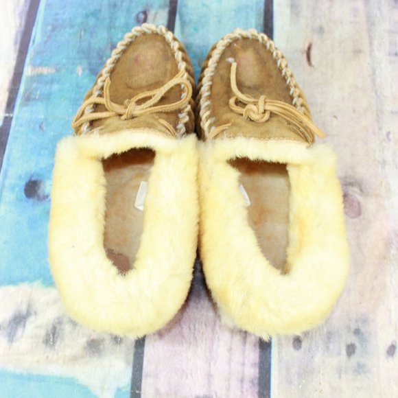 LL BEAN Lined Wicked Good Moccasin Slipper Size 8 - Picture 6 of 9